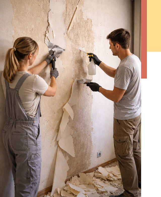 Снятие старых обоев в Армавире от 5319 руб. под ключ недорого | ОТДЕЛОЧНИК-Рмв