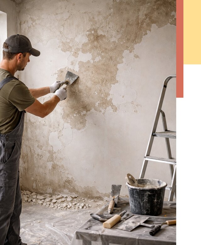 Снятие старой шпаклевки в Армавире от 1874 руб. — быстро и недорого | ОТДЕЛОЧНИК-Рмв