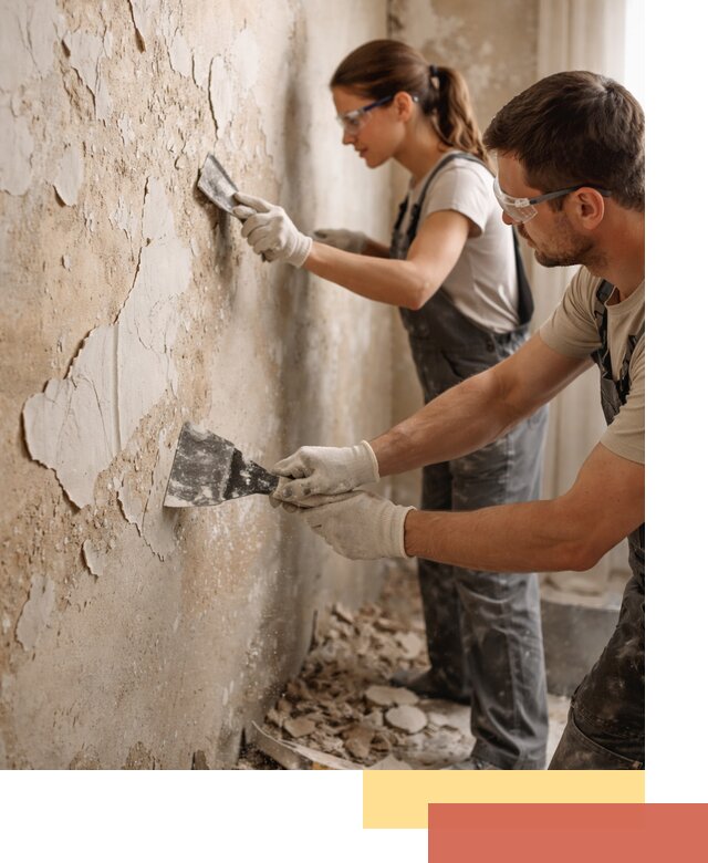 Снятие старой шпаклевки и подготовка поверхностей в Армавире