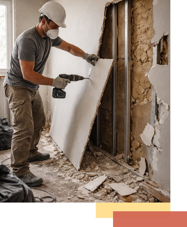 Демонтаж гипсокартона со стен в Армавире качественно и быстро