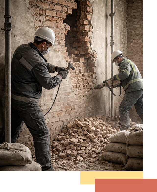 Демонтаж кирпичных стен в Армавире быстро и безопасно