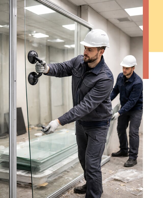 Демонтаж стеклянных перегородок в Армавире от 3242 руб. — быстро и недорого | ОТДЕЛОЧНИК-Рмв