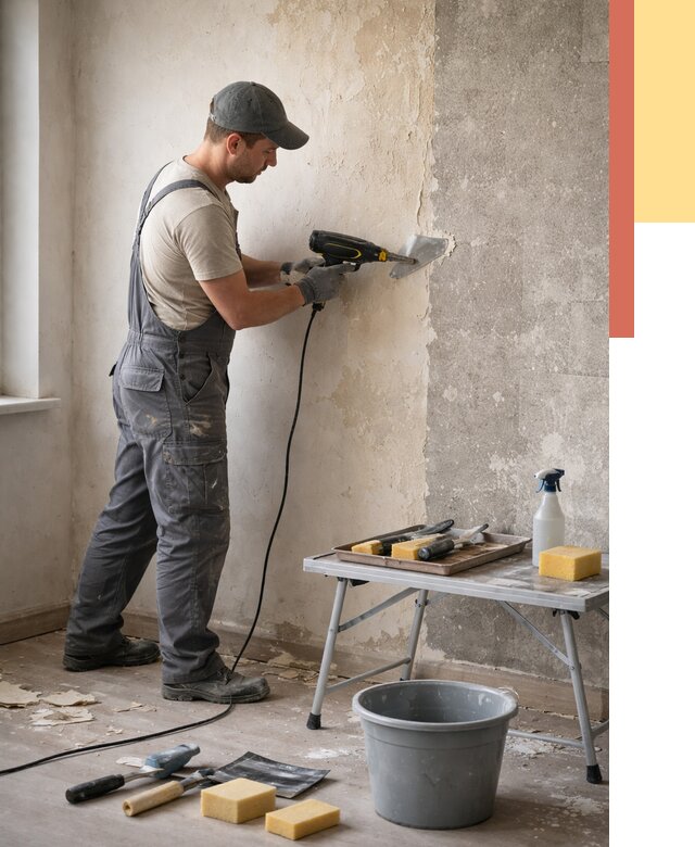 Очистка стен от клея в Армавире от 1874 руб. — снятие и удаление клея со стен | ОТДЕЛОЧНИК-Рмв