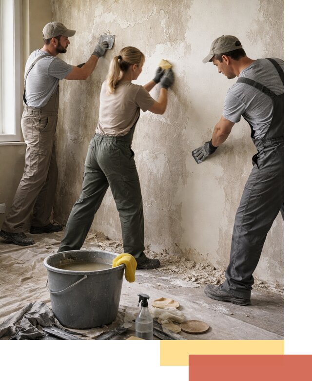 Очистка стен от клея и грунтовки в Армавире качественно и быстро