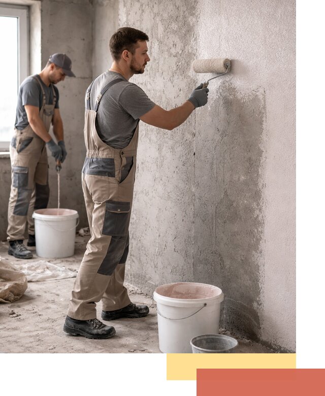 Нанесение бетоноконтакта на стены в Армавире для последующей отделки