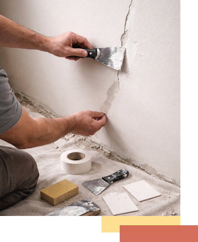 Заделка трещин и сколов в стенах и потолках в Армавире