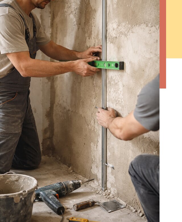 Установка штукатурных маяков в Армавире от 7092 руб. — быстро и недорого | ОТДЕЛОЧНИК-Рмв