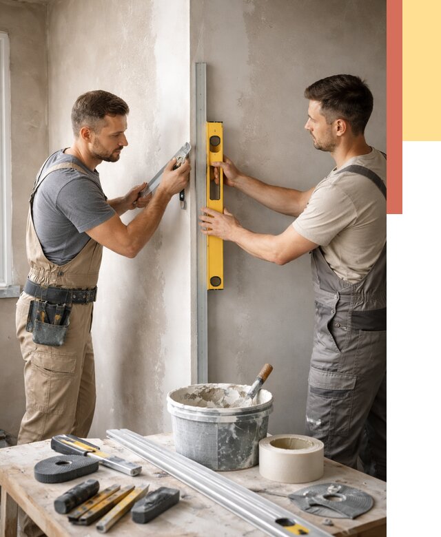 Выведение углов стен в Армавире от 1874 руб. быстро и недорого | ОТДЕЛОЧНИК-Рмв