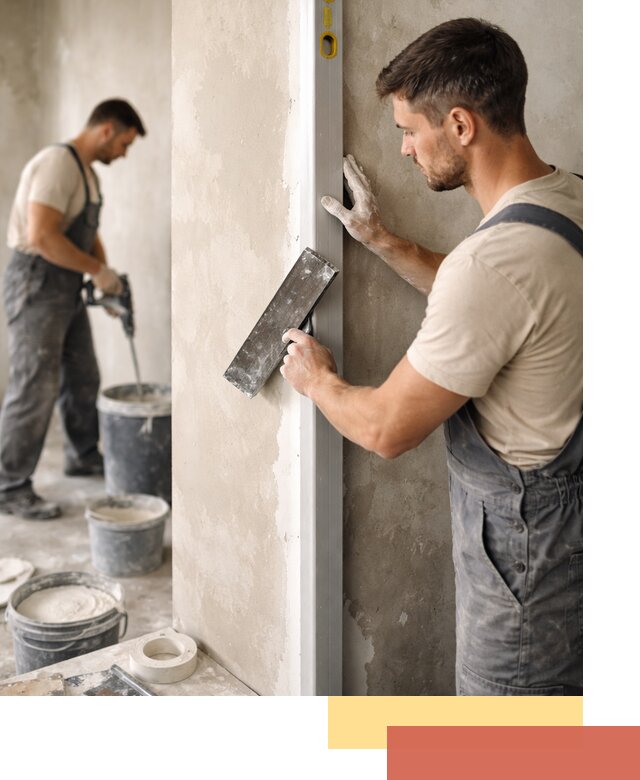 Выведение углов стен в Армавире: монтаж и оштукатуривание