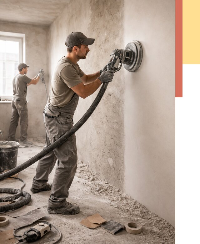 Шлифовка стен в Армавире от 1216 руб/м2 — быстро и недорого | ОТДЕЛОЧНИК-Рмв