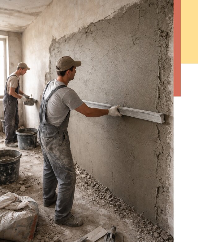 Цементная штукатурка стен в Армавире от 4559 руб/м2 — быстро и недорого | ОТДЕЛОЧНИК-Рмв