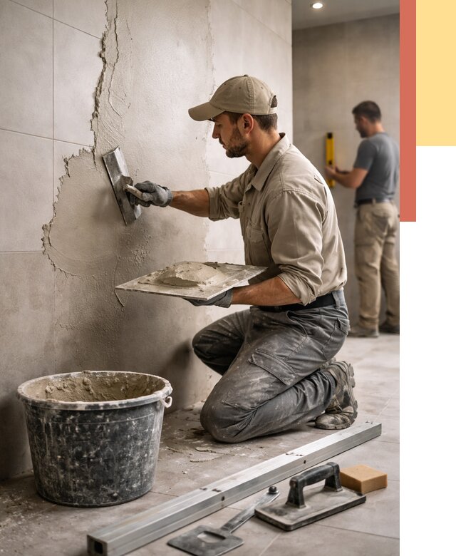 Штукатурка стен в ванной в Армавире от 4559 руб./м² — выравнивание под ключ | ОТДЕЛОЧНИК-Рмв