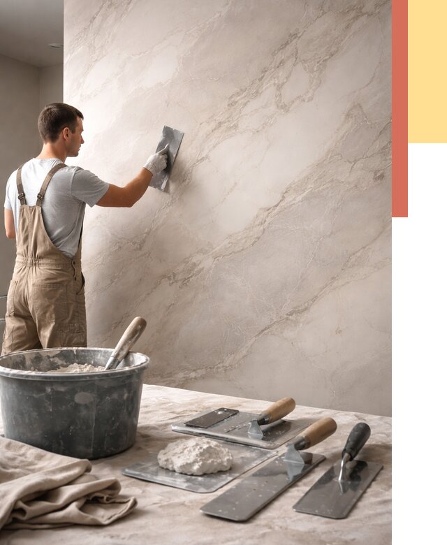 Декоративная штукатурка под мрамор в Армавире от 2837 руб./м² — быстро и недорого | ОТДЕЛОЧНИК-Рмв