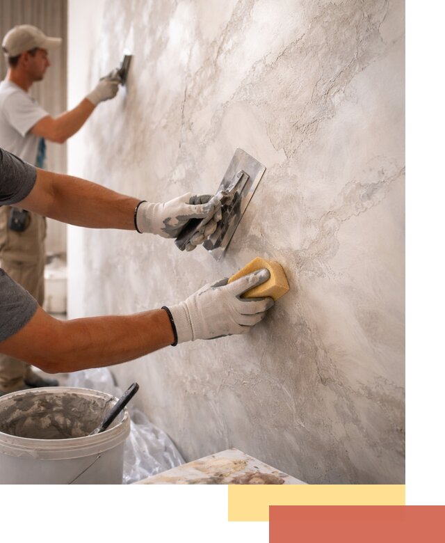 Декоративная штукатурка под мрамор в Армавире для стен и потолков