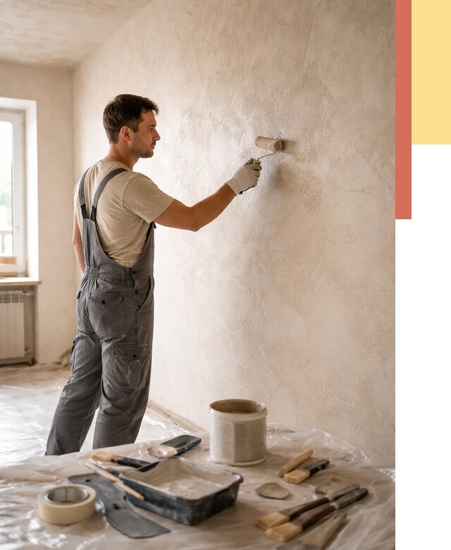 Нанесение лессирующей краски по декоративке в Армавире от 1773 руб. | ОТДЕЛОЧНИК-Рмв