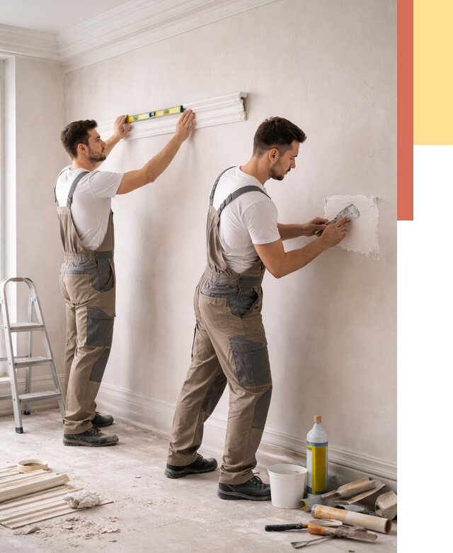 Монтаж лепнины на стены в Армавире от 4559 руб. — недорого, быстро | ОТДЕЛОЧНИК-Рмв