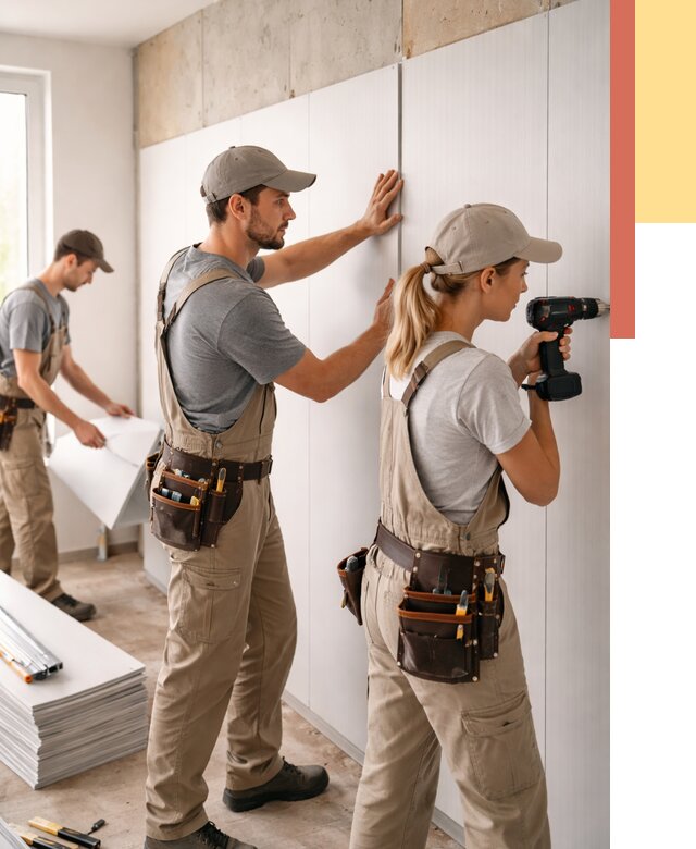 Монтаж ПВХ панелей на стены в Армавире от 456 руб/м2 — быстро и недорого | ОТДЕЛОЧНИК-Рмв