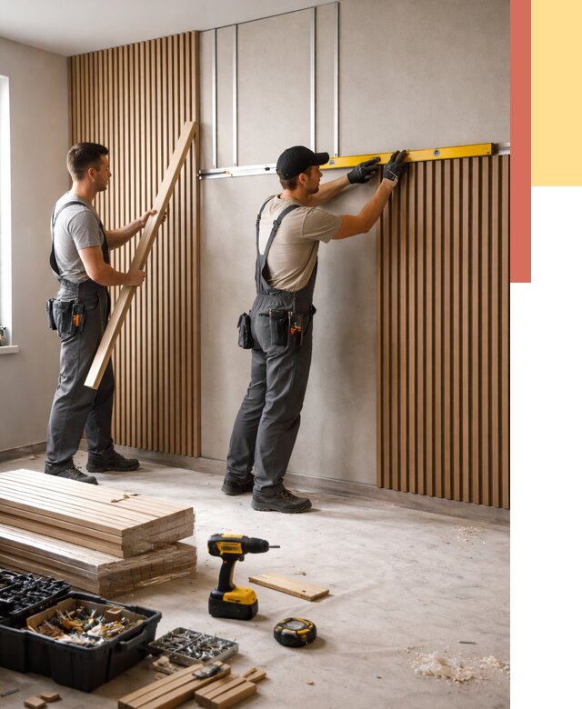 Монтаж реечных панелей на стены в Армавире от 1216 руб. — быстро и недорого | ОТДЕЛОЧНИК-Рмв