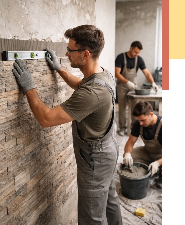 Монтаж искусственного камня в Армавире от 4559 руб. под ключ | ОТДЕЛОЧНИК-Рмв