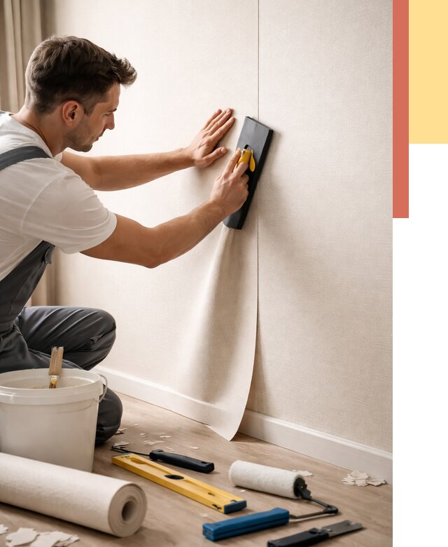 Поклейка виниловых обоев в Армавире от 4559 руб. | Быстро и недорого — ОТДЕЛОЧНИК-Рмв