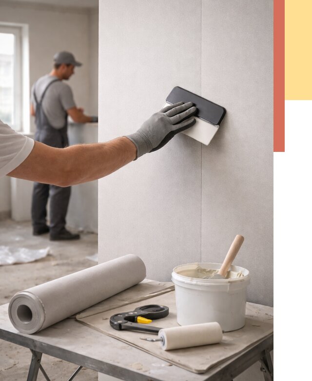 Поклейка обоев под покраску в Армавире от 3546 руб. за м2 | ОТДЕЛОЧНИК-Рмв