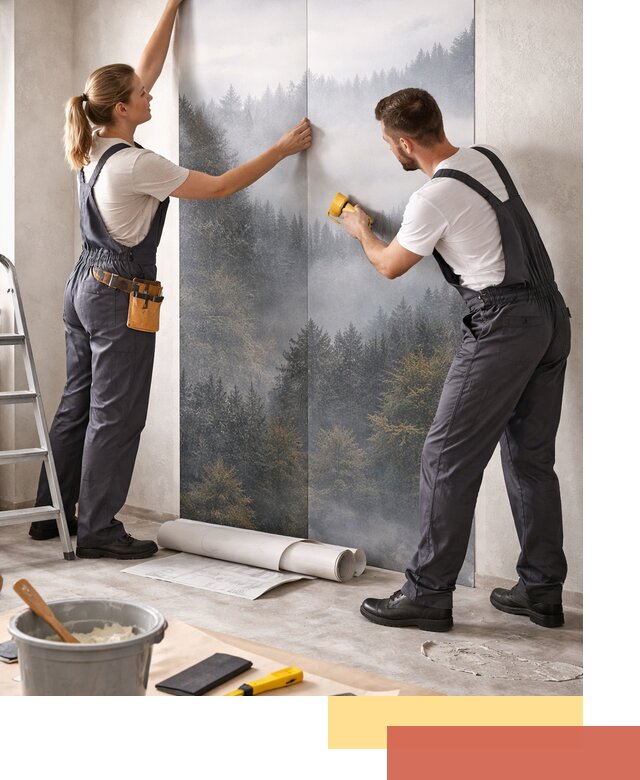 Поклейка фотообоев профессионально в Армавире под ключ