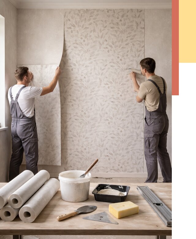 Поклейка обоев с подбором рисунка в Армавире от 3546 руб. | ОТДЕЛОЧНИК-Рмв - быстро и недорого