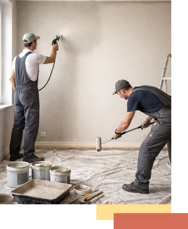 Покраска стен моющейся краской и защита поверхностей в Армавире