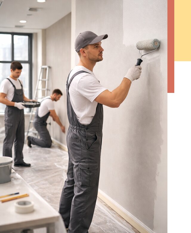 Покраска стен в офисе в Армавире от 8611 руб. — быстро и недорого | ОТДЕЛОЧНИК-Рмв