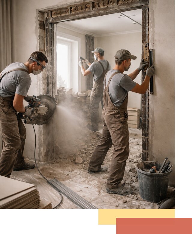 Расширение дверного проема под установку новой двери в Армавире