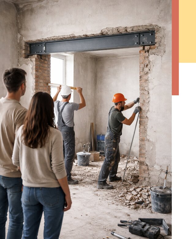 Усиление проема в стене в Армавире от 9624 руб. — усиление дверного проема металлоконструкцией | ОТДЕЛОЧНИК-Рмв