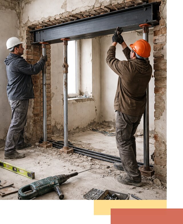 Усиление проема в стене в Армавире для расширения и безопасности