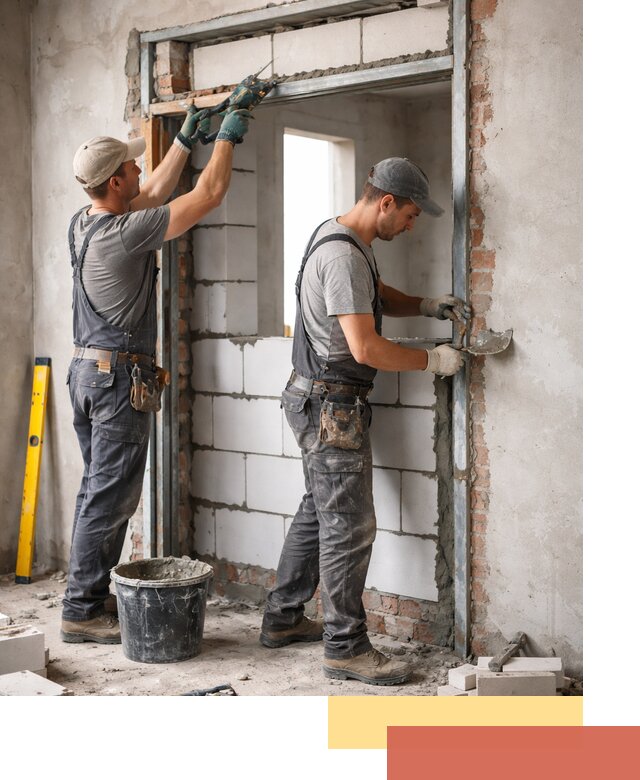 Закладка дверного проема под ключ в Армавире: демонтаж, монтаж, отделка