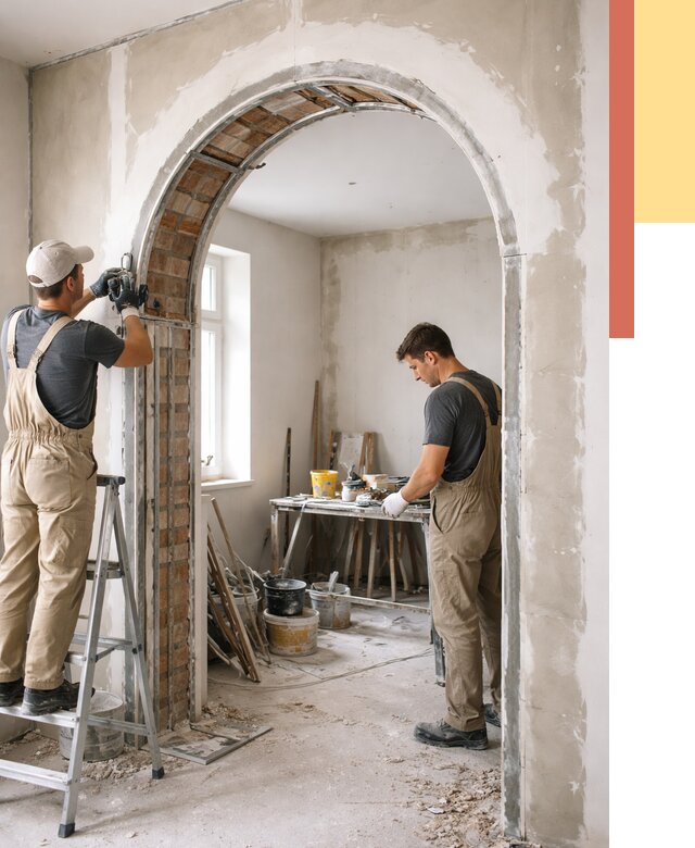 Устройство арочного проема в Армавире от 9624 руб. под ключ — быстро и недорого | ОТДЕЛОЧНИК-Рмв