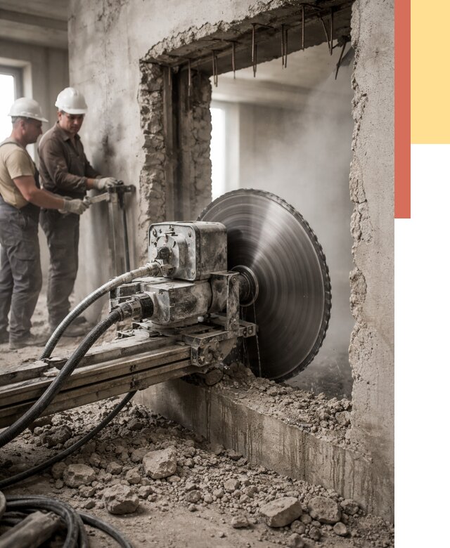 Алмазная резка проемов в Армавире от 4559 руб. быстро и недорого | ОТДЕЛОЧНИК-Рмв