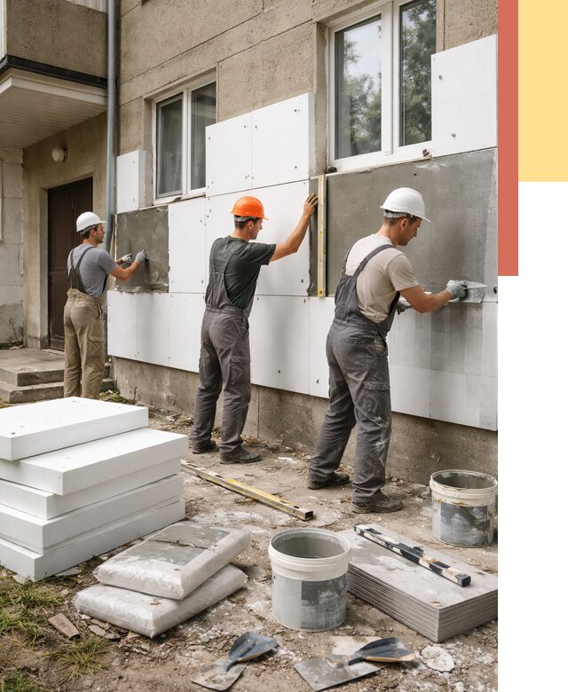 Утепление стен пенопластом в Армавире от 1773 руб. — недорого и под ключ | ОТДЕЛОЧНИК-Рмв