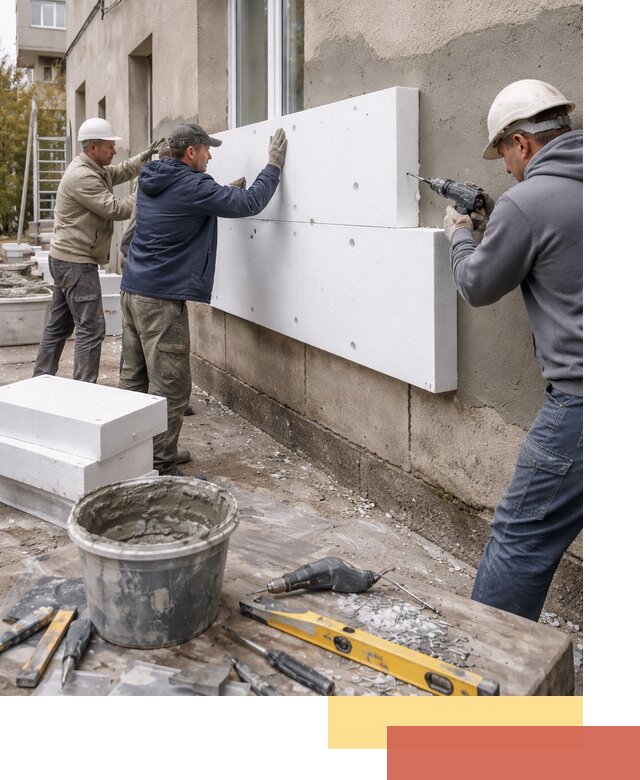 Утепление наружных стен пенопластом в Армавире