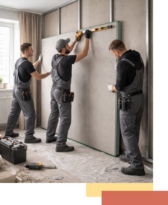 Шумоизоляция стен панелями ЗИПС в Армавире для жилых и коммерческих помещений