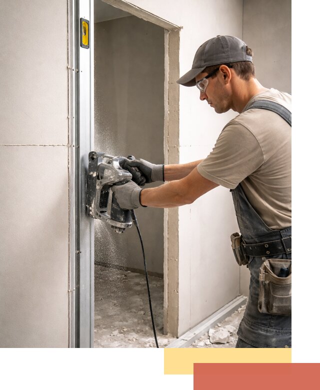 Устройство дверного проема в перегородке в Армавире