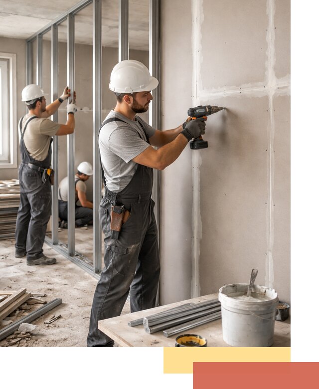 Перегородки из огнестойкого гипсокартона в Армавире под ключ