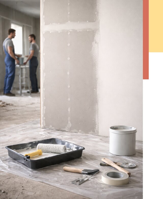 Покраска перегородок из гипсокартона в Армавире от 4559 руб. под ключ | ОТДЕЛОЧНИК-Рмв