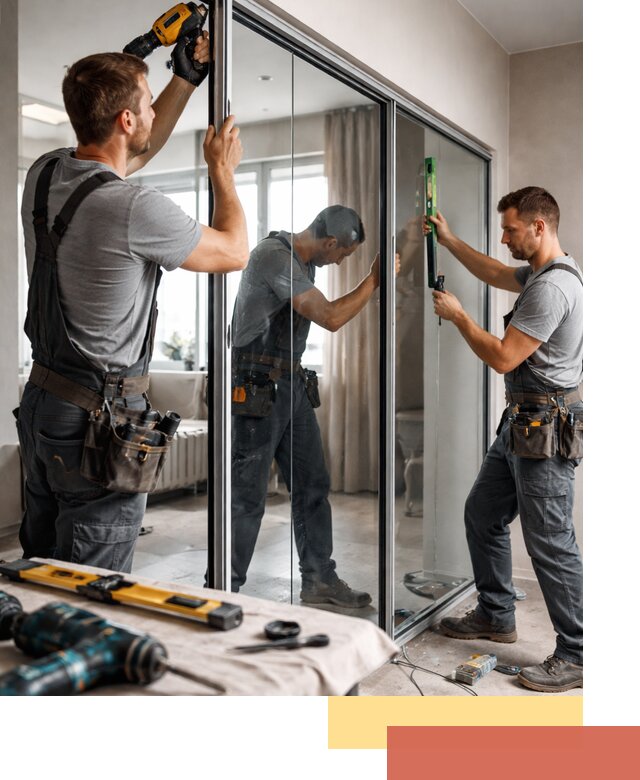 Каркасные стеклянные перегородки под ключ в Армавире