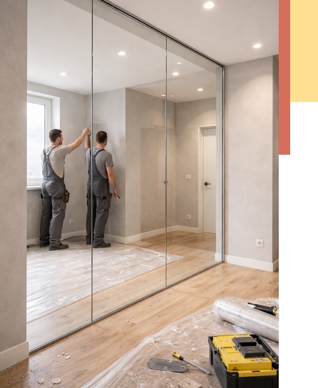 Безрамные стеклянные перегородки в Армавире — монтаж от 9624 руб. | ОТДЕЛОЧНИК-Рмв