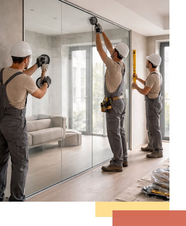 Перегородки из закаленного стекла в Армавире для офисов и квартир