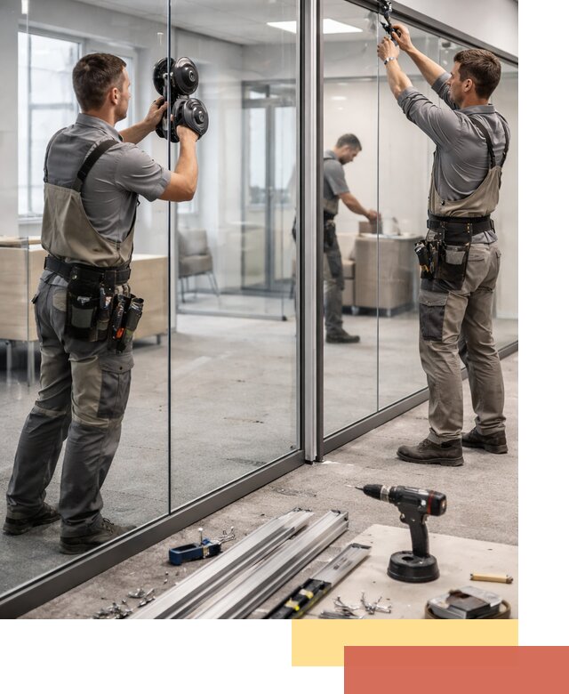 Стеклянные офисные перегородки под ключ в Армавире