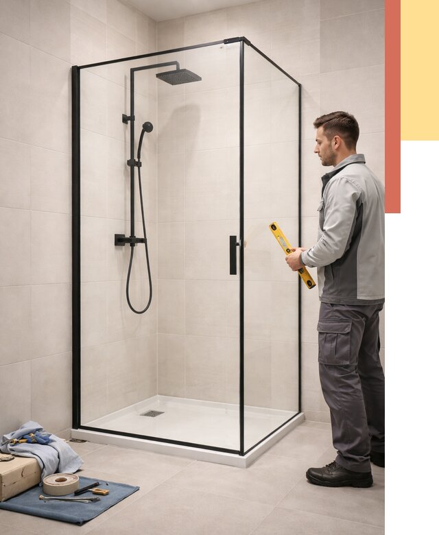 Стеклянные перегородки для душа в Армавире от 12664 руб. | Монтаж под ключ — ОТДЕЛОЧНИК-Рмв