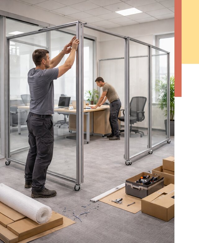 Мобильные офисные перегородки в Армавире от 12664 руб. — установка под ключ | ОТДЕЛОЧНИК-Рмв