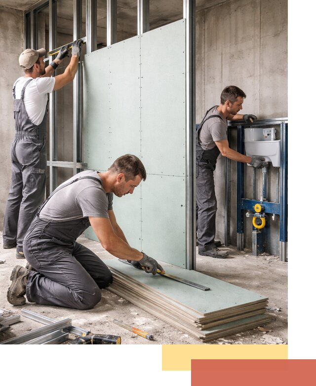 Монтаж и ремонт сантехнических перегородок в Армавире