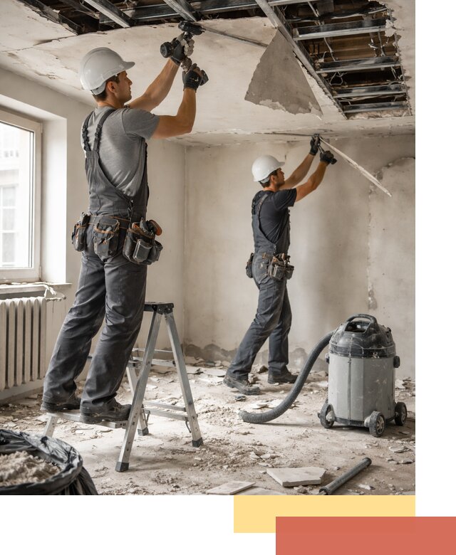 Демонтаж гипсокартонного потолка в Армавире быстро и аккуратно