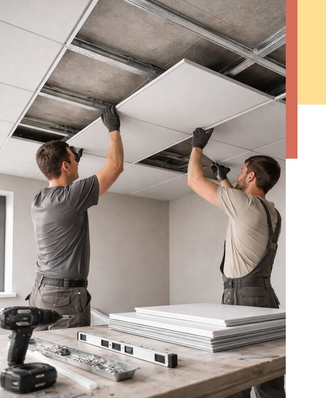 Монтаж кассетного потолка в Армавире от 4559 руб/м2 — установка и сборка | ОТДЕЛОЧНИК-Рмв